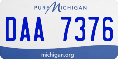 MI license plate DAA7376