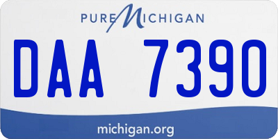 MI license plate DAA7390