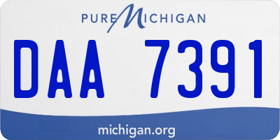 MI license plate DAA7391