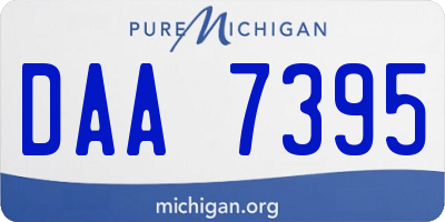 MI license plate DAA7395