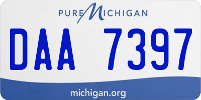 MI license plate DAA7397