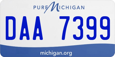 MI license plate DAA7399