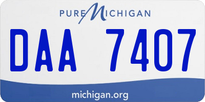 MI license plate DAA7407