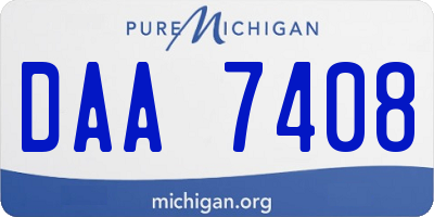 MI license plate DAA7408