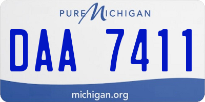 MI license plate DAA7411