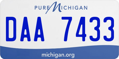 MI license plate DAA7433