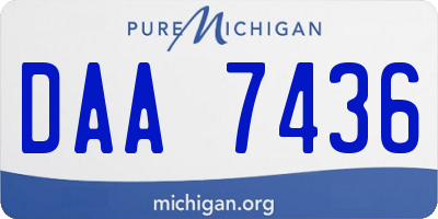 MI license plate DAA7436