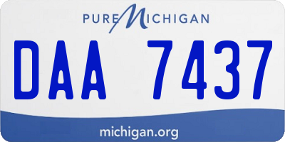 MI license plate DAA7437