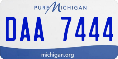 MI license plate DAA7444