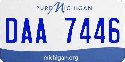 MI license plate DAA7446