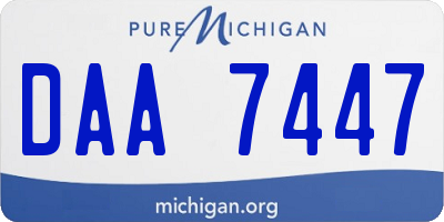 MI license plate DAA7447