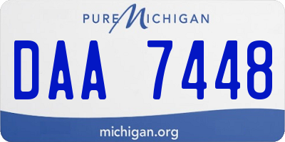 MI license plate DAA7448