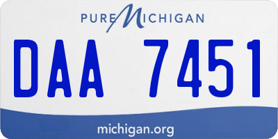 MI license plate DAA7451