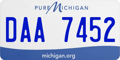 MI license plate DAA7452