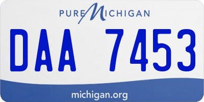 MI license plate DAA7453