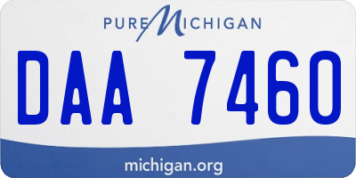 MI license plate DAA7460