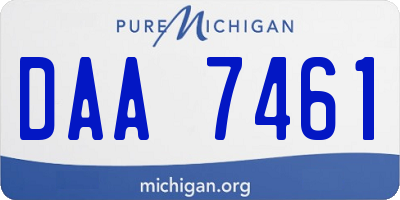 MI license plate DAA7461