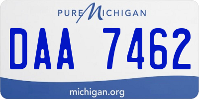 MI license plate DAA7462