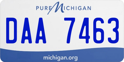 MI license plate DAA7463