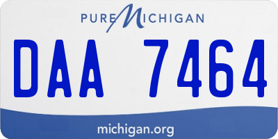 MI license plate DAA7464