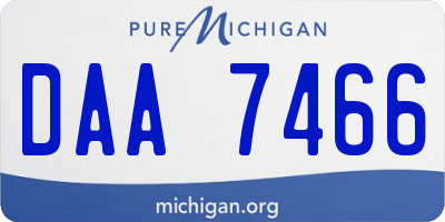 MI license plate DAA7466