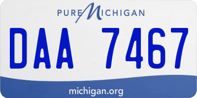 MI license plate DAA7467