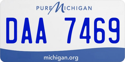 MI license plate DAA7469