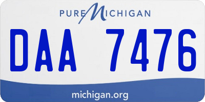 MI license plate DAA7476