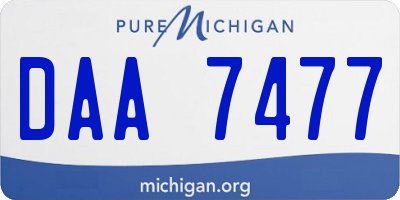 MI license plate DAA7477