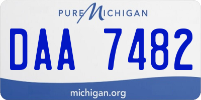 MI license plate DAA7482