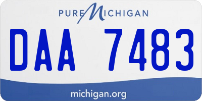 MI license plate DAA7483