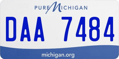 MI license plate DAA7484