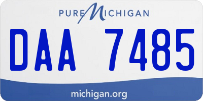 MI license plate DAA7485