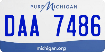 MI license plate DAA7486