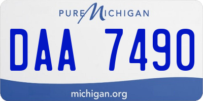 MI license plate DAA7490