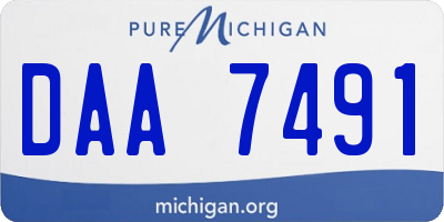 MI license plate DAA7491