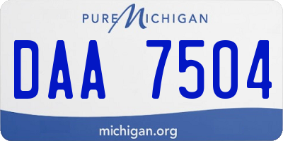 MI license plate DAA7504