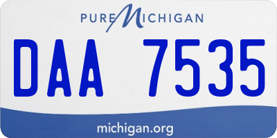 MI license plate DAA7535