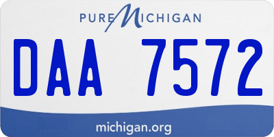 MI license plate DAA7572