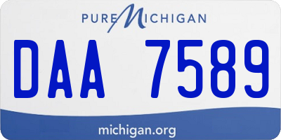 MI license plate DAA7589