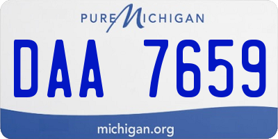 MI license plate DAA7659