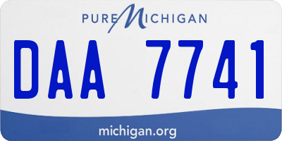 MI license plate DAA7741