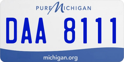 MI license plate DAA8111