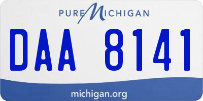 MI license plate DAA8141