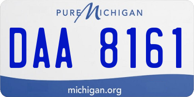 MI license plate DAA8161