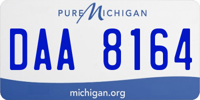 MI license plate DAA8164