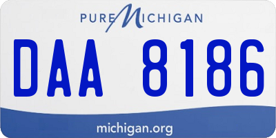 MI license plate DAA8186