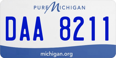 MI license plate DAA8211