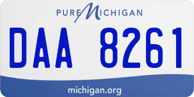 MI license plate DAA8261