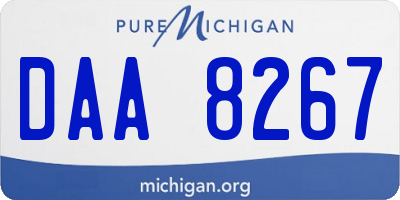 MI license plate DAA8267